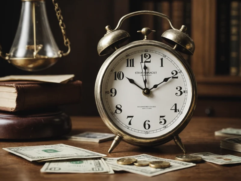 clock with money